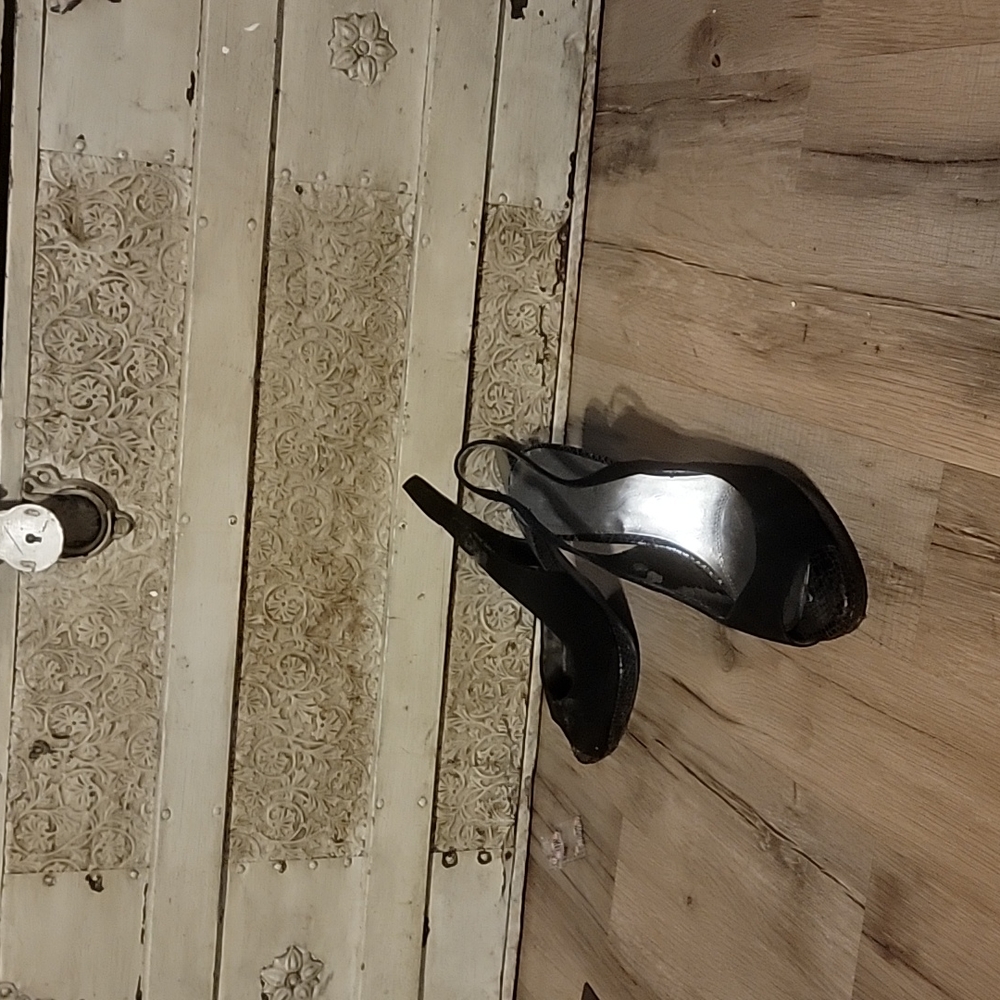 UNISA black snake skin heels